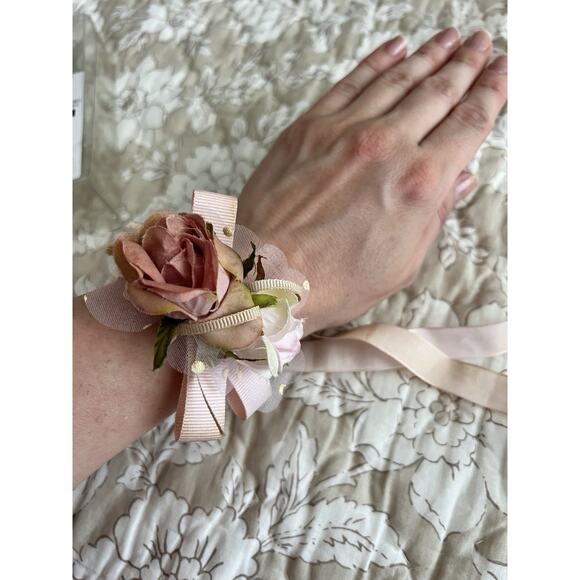 Monnalisa girls floral corsage bracelet headband wedding boho set main image 12